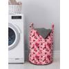 Ambesonne Romantic Laundry Bag, Valentines Day Pattern with Heart Shapes in Gradient Pastel Love, Hamper Basket with Handles Drawstring Closure for Laundromats, 13″ x 19″, Coral Maroon and Magenta