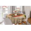 Ambesonne Round Hearts Tablecloth, 60″ Pink, Valentine’s Day(Dark Grey Pale Peach)