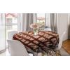 Ambesonne Round Hearts Tablecloth, 60″ Pink, Valentine’s Day(Pale Redwood Dark Brown)