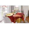 Ambesonne Round Hearts Tablecloth, 60″ Pink, Valentine’s Day(Ruby Apricot Burgundy)
