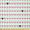 Ambesonne Vintage Valentine Fabric by The Yard, Horizontal Order Pattern Bicolour Hearts Symmetry, Stretch Knit Fabric for Clothing Sewing and Arts Crafts, 1 Yard, Charcoal Grey Pink(Charcoal Grey Pink)