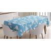 Ambesonne Blue Tablecloth, Clear Summer Sky Pattern with Clouds Dotted Background Cartoon Style Design, Rectangular Table Cover for Dining Room Kitchen Decor, 60″ X 90″, Sky Blue