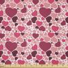 Ambesonne Romantic Fabric by The Yard, Valentines Day Pattern with Heart Shapes in Gradient Pastel Love, Stretch Knit Fabric for Clothing Sewing and Arts Crafts, 1 Yard, Coral Maroon and Magenta(Coral Maroon and Magenta)