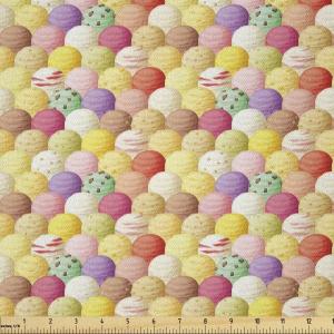 Ambesonne Boxer Dog Fabric by The Yard, Cartoon Purebred Dogs Paw Prints and Bones, Microfiber Fabric for Arts and Crafts Textiles & Decor, 1 Yard, Brown Caramel(Pale Yellow)