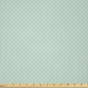 Ambesonne Boxer Dog Fabric by The Yard, Cartoon Purebred Dogs Paw Prints and Bones, Microfiber Fabric for Arts and Crafts Textiles & Decor, 1 Yard, Brown Caramel(Mint Green White)