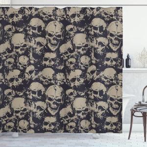 Ambesonne Cartoon Shower Curtain, Animal Map of The World for Cartoon Mountains Forests Happy Atlas, Cloth Fabric Bathroom Decor Set with Hooks, 69″ W x 84″ L, Yellow Green and Pale Blue(White Charcoal)