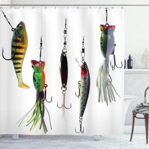 Ambesonne Cartoon Shower Curtain, Animal Map of The World for Cartoon Mountains Forests Happy Atlas, Cloth Fabric Bathroom Decor Set with Hooks, 69″ W x 84″ L, Yellow Green and Pale Blue(Multicolor White)