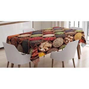 Ambesonne Love Tablecloth, Pattern of Hearts and Romantic Wedding Theme Celebration Valentines, Rectangular Table Cover for Dining Room Kitchen Decor, 60″ X 84″, Pink White(Brown Green)