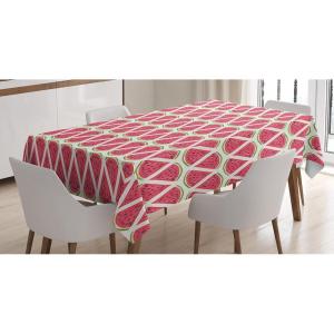 Ambesonne Love Tablecloth, Pattern of Hearts and Romantic Wedding Theme Celebration Valentines, Rectangular Table Cover for Dining Room Kitchen Decor, 60″ X 84″, Pink White(Green White)