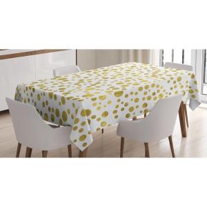 Ambesonne Love Tablecloth, Pattern of Hearts and Romantic Wedding Theme Celebration Valentines, Rectangular Table Cover for Dining Room Kitchen Decor, 60″ X 84″, Pink White(Yellow White)