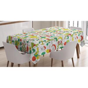 Ambesonne Love Tablecloth, Pattern of Hearts and Romantic Wedding Theme Celebration Valentines, Rectangular Table Cover for Dining Room Kitchen Decor, 60″ X 84″, Pink White(Apple Green)