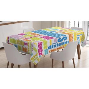Ambesonne Love Tablecloth, Pattern of Hearts and Romantic Wedding Theme Celebration Valentines, Rectangular Table Cover for Dining Room Kitchen Decor, 60″ X 84″, Pink White(Blue Yellow)
