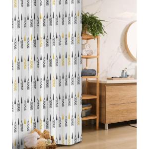 Ambesonne Manly Shower Curtain, Cartoon Hot-Rod Truck Antique Old Model Automobile Transport Nostalgia Illustration, Cloth Fabric Bathroom Decor Set with Hooks, 69″ W x 70″ L, Orange Black(Charcoal Grey Yellow)