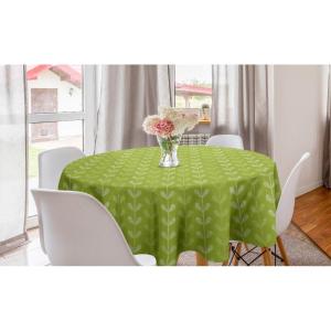 Ambesonne Round Hearts Tablecloth, 60″ Pink, Valentine’s Day(Apple Green White)