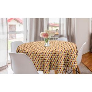Ambesonne Round Hearts Tablecloth, 60″ Pink, Valentine’s Day(Burnt Orange Cocoa)