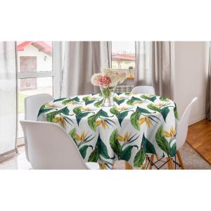 Ambesonne Round Hearts Tablecloth, 60″ Pink, Valentine’s Day(Forest Green)