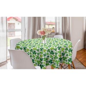 Ambesonne Round Hearts Tablecloth, 60″ Pink, Valentine’s Day(Green Lime Green)