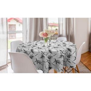 Ambesonne Round Hearts Tablecloth, 60″ Pink, Valentine’s Day(Grey and Charcoal Grey)