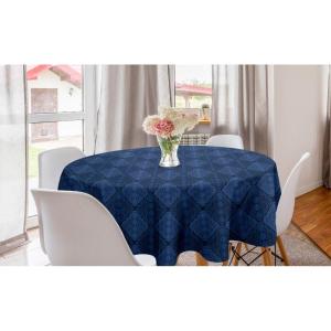 Ambesonne Round Hearts Tablecloth, 60″ Pink, Valentine’s Day(Indigo)