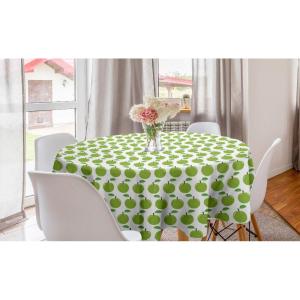 Ambesonne Round Hearts Tablecloth, 60″ Pink, Valentine’s Day(Lime Green and Green)