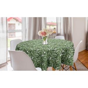 Ambesonne Round Hearts Tablecloth, 60″ Pink, Valentine’s Day(Reseda Green Multicolor)