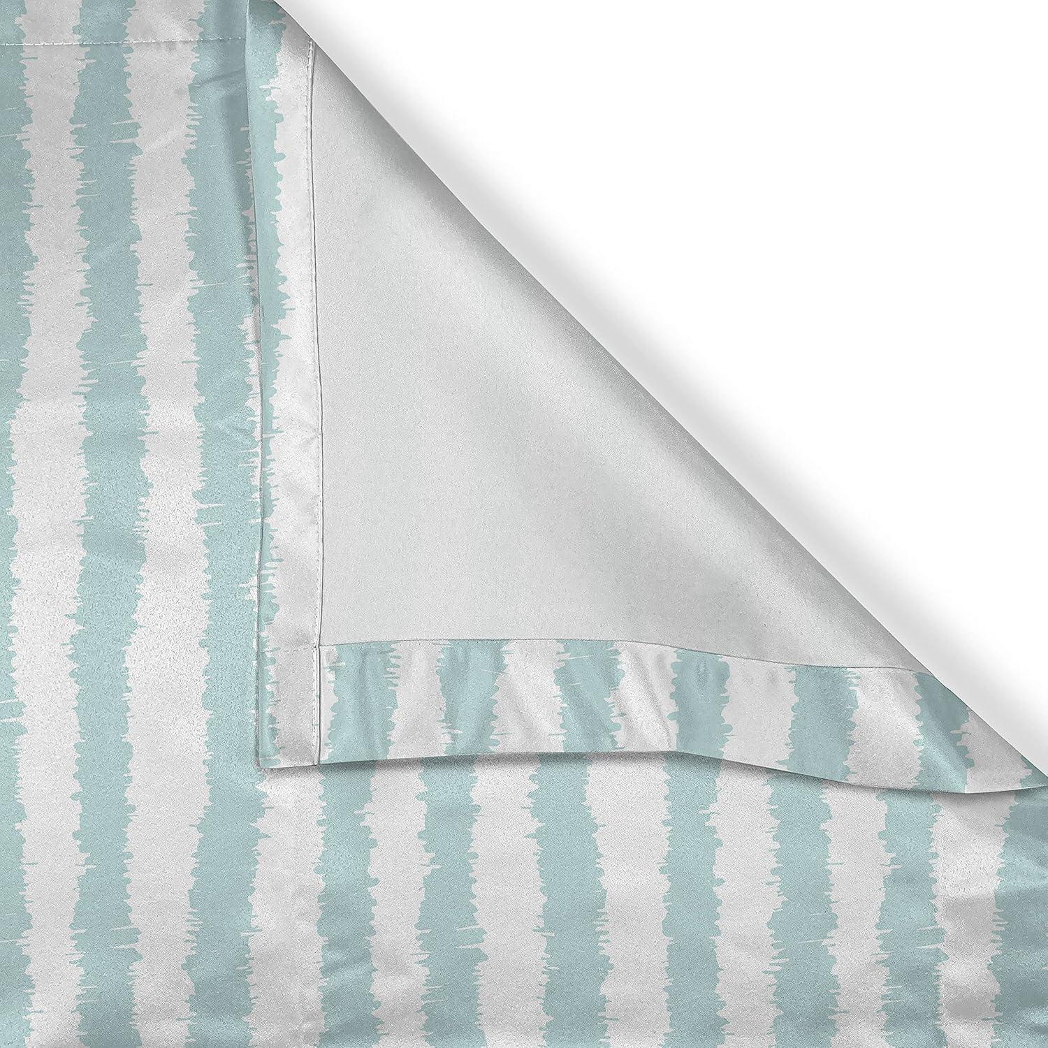 imageAmbesonne Aqua Grommet Curtain Vertical Striped Pattern with Sketchy Lines Hipster and Grunge Design Ikat Inspired Decorative 2Panel Window Drapes for Bedroom Living Room 50 x 96 Seafoam WhiteSeafoam White