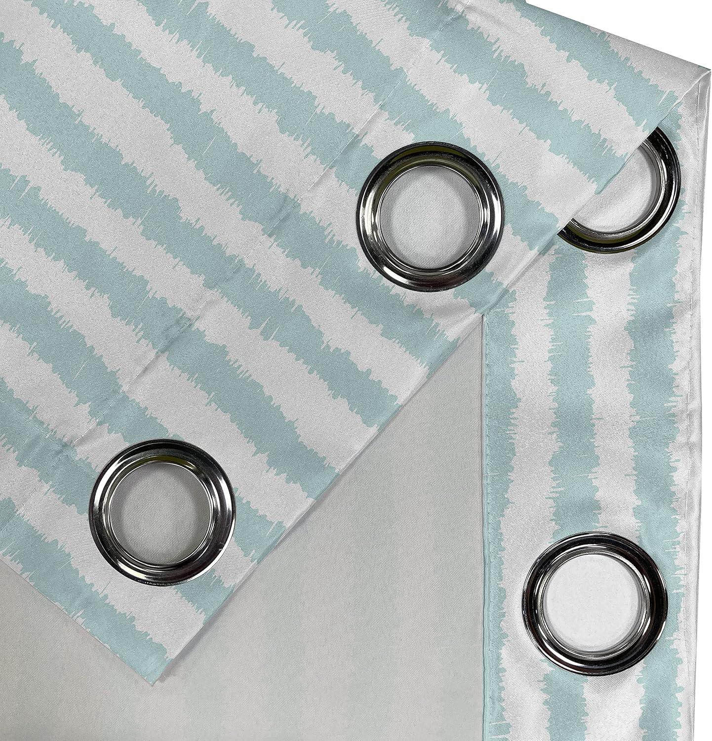 imageAmbesonne Aqua Grommet Curtain Vertical Striped Pattern with Sketchy Lines Hipster and Grunge Design Ikat Inspired Decorative 2Panel Window Drapes for Bedroom Living Room 50 x 96 Seafoam WhiteSeafoam White