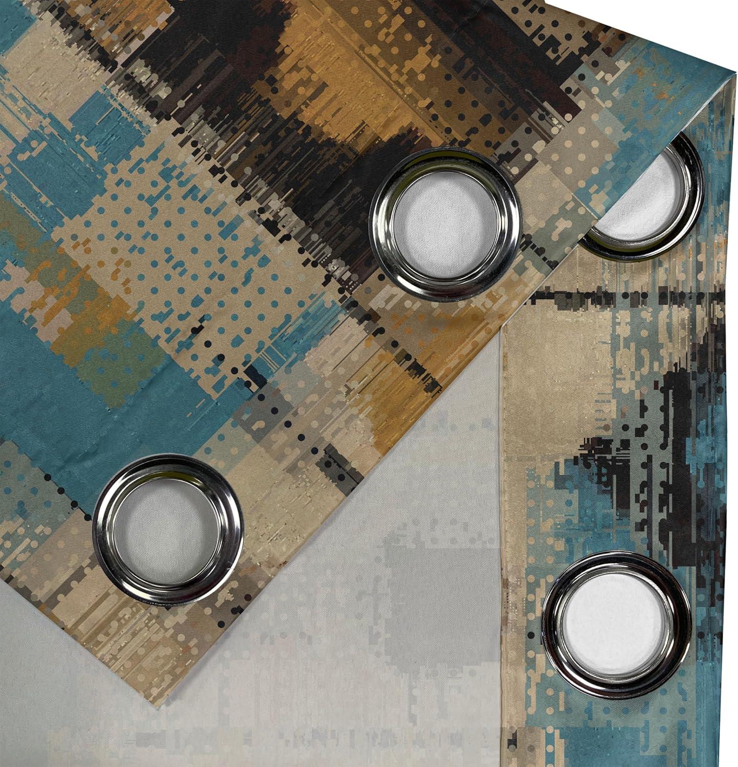 imageAmbesonne Floral Boho Grommet Curtain Simple Design Delicate Flower Silhouettes Neutral Colors Exotics Art Decorative 2Panel Window Drapes for Bedroom Living Room 50 x 108 Dark Indigo Pale BlueDark Yellow Sea Blue