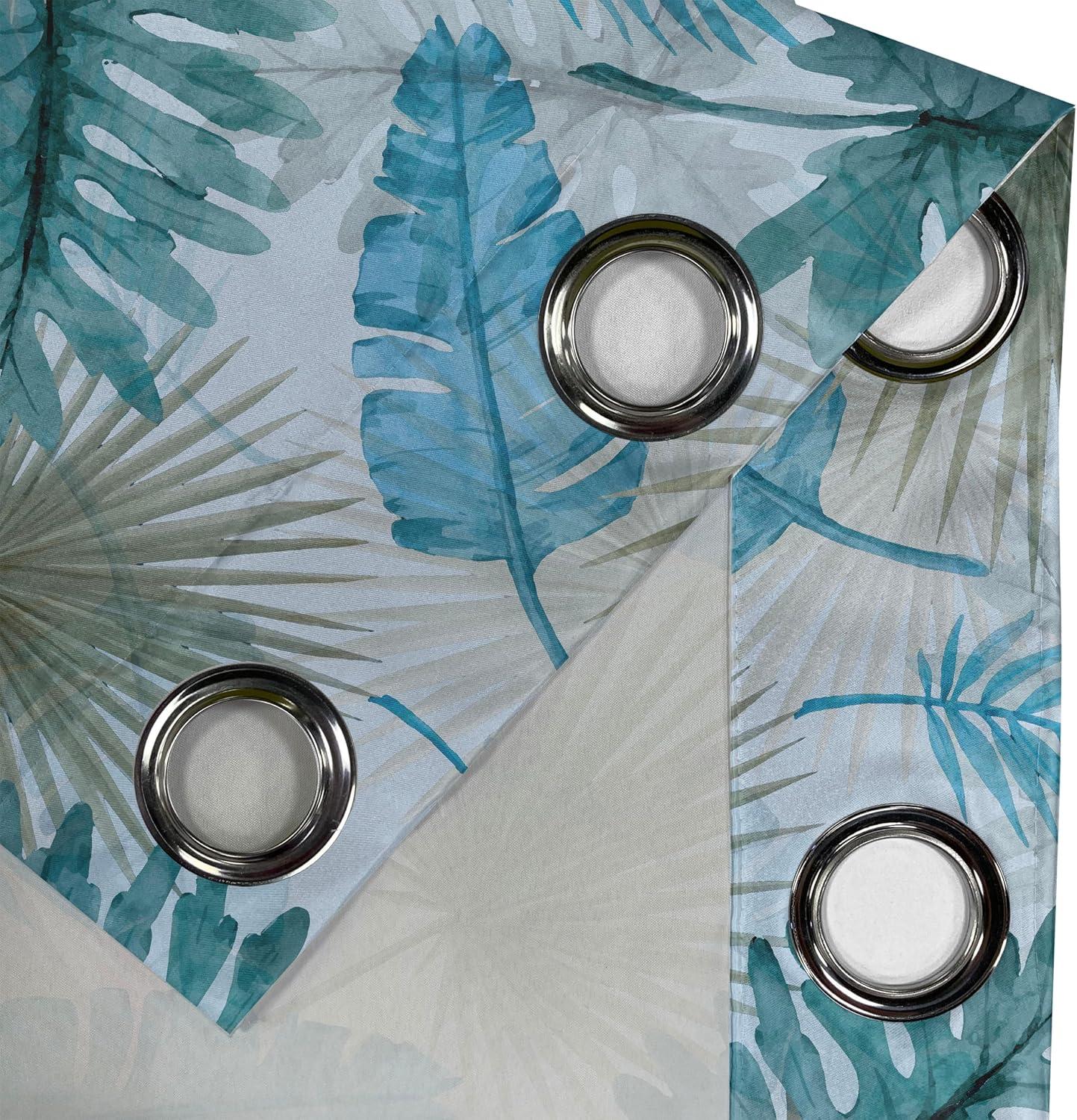 imageAmbesonne Floral Boho Grommet Curtain Simple Design Delicate Flower Silhouettes Neutral Colors Exotics Art Decorative 2Panel Window Drapes for Bedroom Living Room 50 x 108 Dark Indigo Pale BlueBlue Grey Reseda Green
