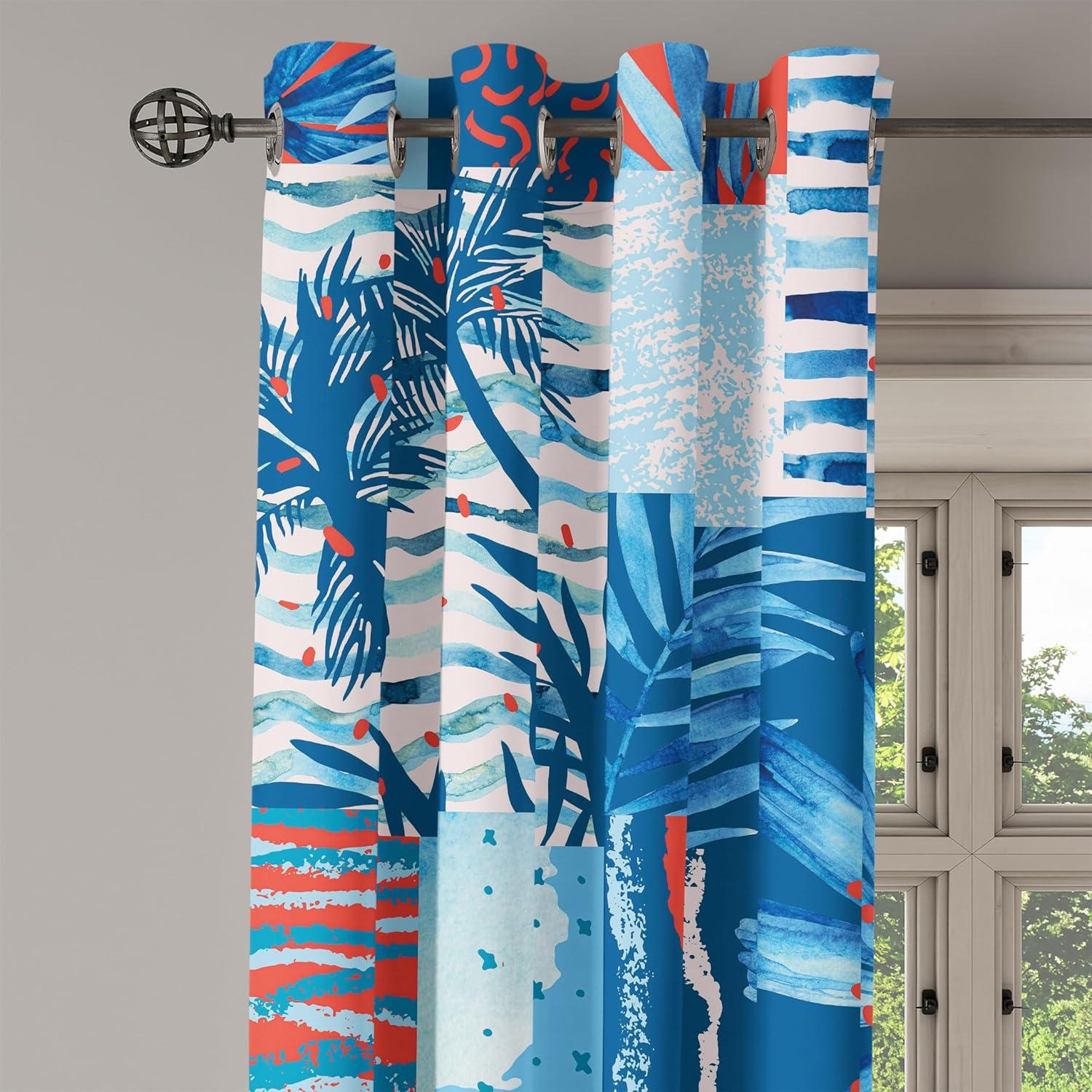 imageAmbesonne Floral Boho Grommet Curtain Simple Design Delicate Flower Silhouettes Neutral Colors Exotics Art Decorative 2Panel Window Drapes for Bedroom Living Room 50 x 108 Dark Indigo Pale BlueDark Lavender Pink