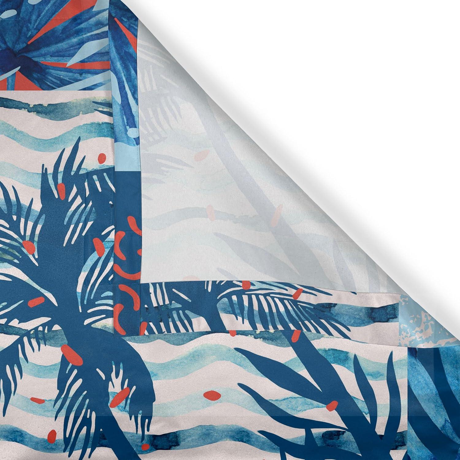 imageAmbesonne Floral Boho Grommet Curtain Simple Design Delicate Flower Silhouettes Neutral Colors Exotics Art Decorative 2Panel Window Drapes for Bedroom Living Room 50 x 108 Dark Indigo Pale BlueDark Lavender Pink