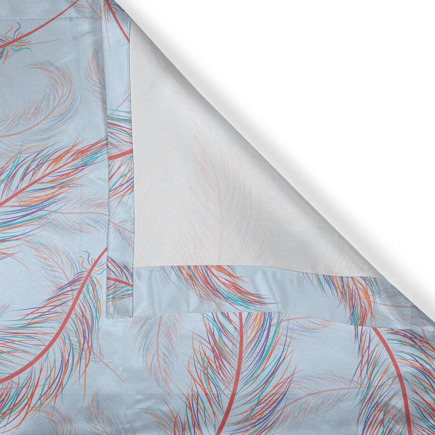 imageAmbesonne Floral Boho Grommet Curtain Simple Design Delicate Flower Silhouettes Neutral Colors Exotics Art Decorative 2Panel Window Drapes for Bedroom Living Room 50 x 108 Dark Indigo Pale BluePale Ruby and Ceil Blue