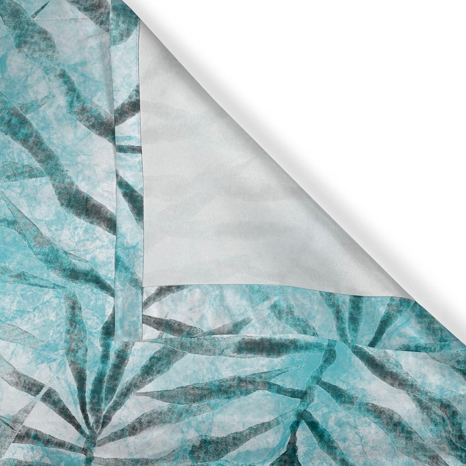 imageAmbesonne Floral Boho Grommet Curtain Simple Design Delicate Flower Silhouettes Neutral Colors Exotics Art Decorative 2Panel Window Drapes for Bedroom Living Room 50 x 108 Dark Indigo Pale BlueDeep Sky Blue and Pale Teal