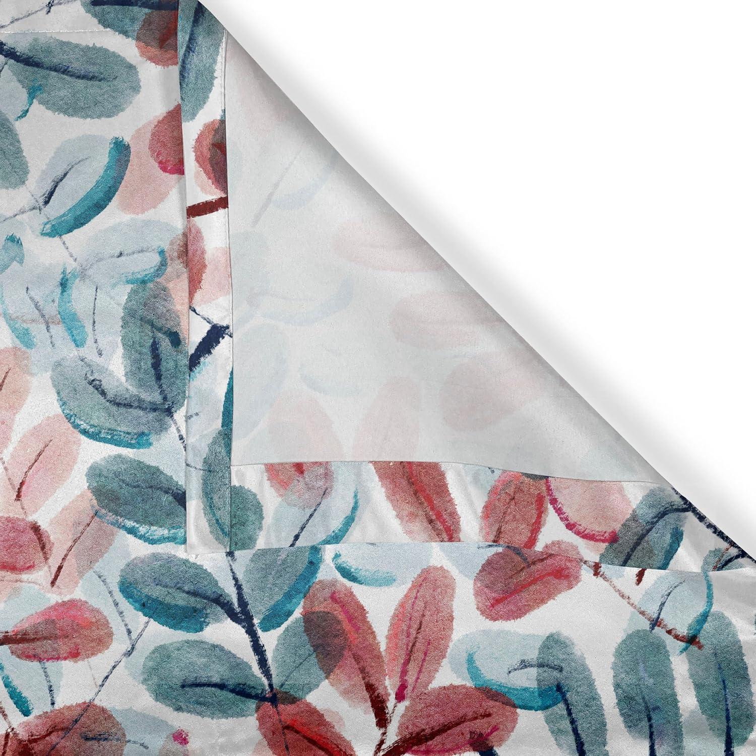 imageAmbesonne Floral Boho Grommet Curtain Simple Design Delicate Flower Silhouettes Neutral Colors Exotics Art Decorative 2Panel Window Drapes for Bedroom Living Room 50 x 108 Dark Indigo Pale BlueOff White Ruby Cadet Blue