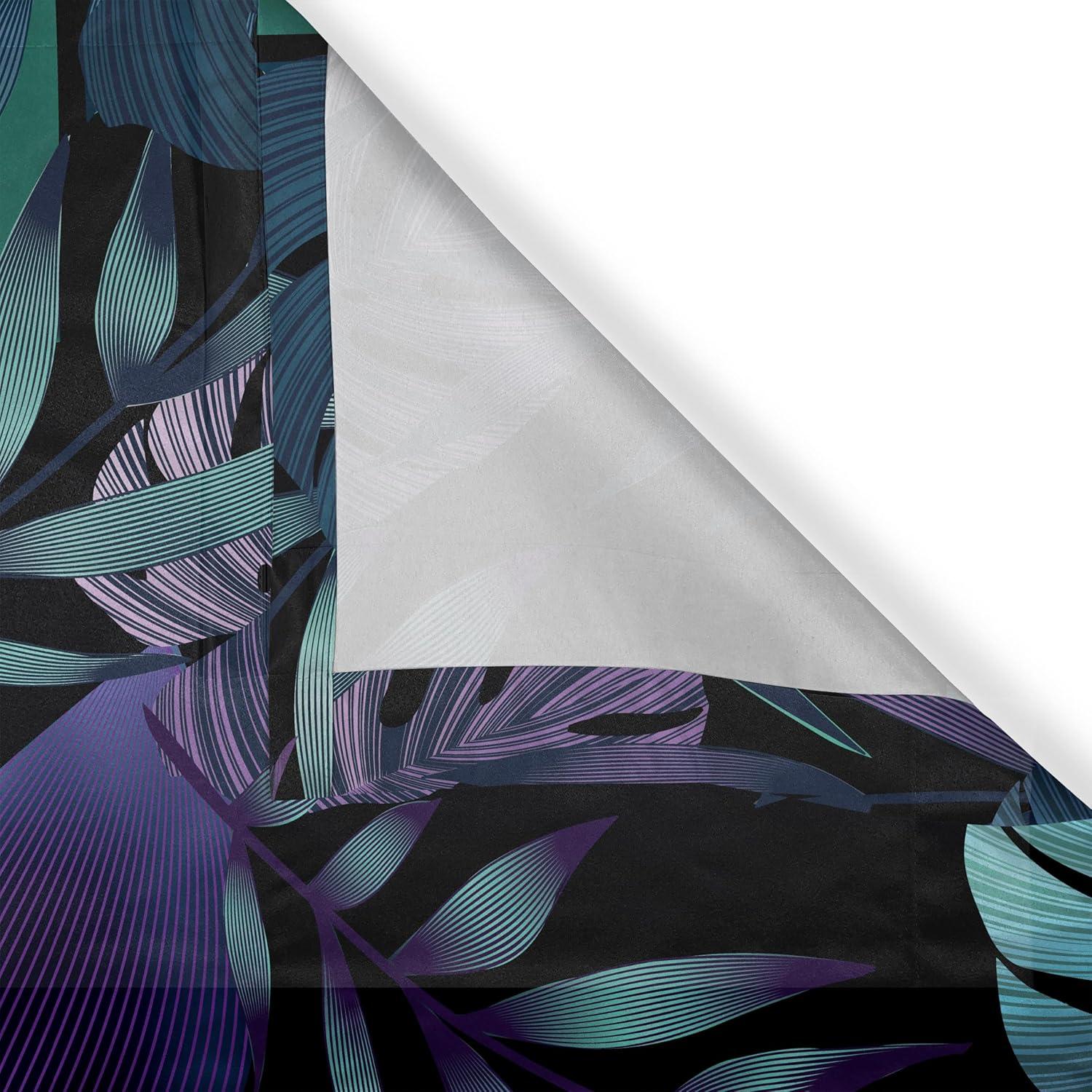 imageAmbesonne Floral Boho Grommet Curtain Simple Design Delicate Flower Silhouettes Neutral Colors Exotics Art Decorative 2Panel Window Drapes for Bedroom Living Room 50 x 108 Dark Indigo Pale BlueDark Purple Cadet Blue