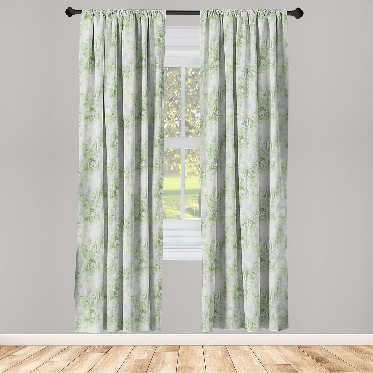 imageAmbesonne Gothic Curtains Vintage Baroque Floral Skulls with Garden Flowers Flourishing Leaves Window Treatments 2 Panel Set for Living Room Bedroom Pair of 28 x 95 Charcoal Grey and Dark TanPale Grey Lime Green