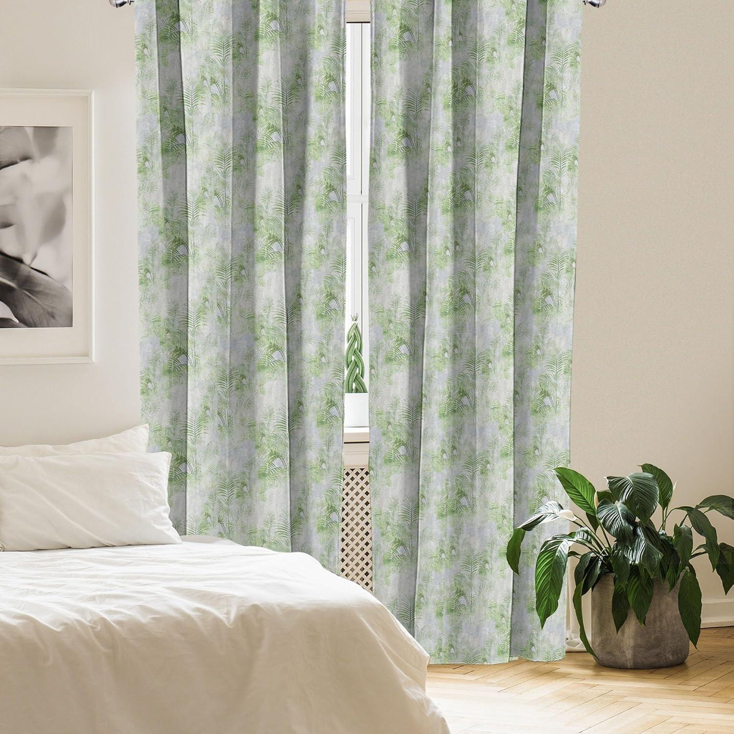 imageAmbesonne Gothic Curtains Vintage Baroque Floral Skulls with Garden Flowers Flourishing Leaves Window Treatments 2 Panel Set for Living Room Bedroom Pair of 28 x 95 Charcoal Grey and Dark TanPale Grey Lime Green