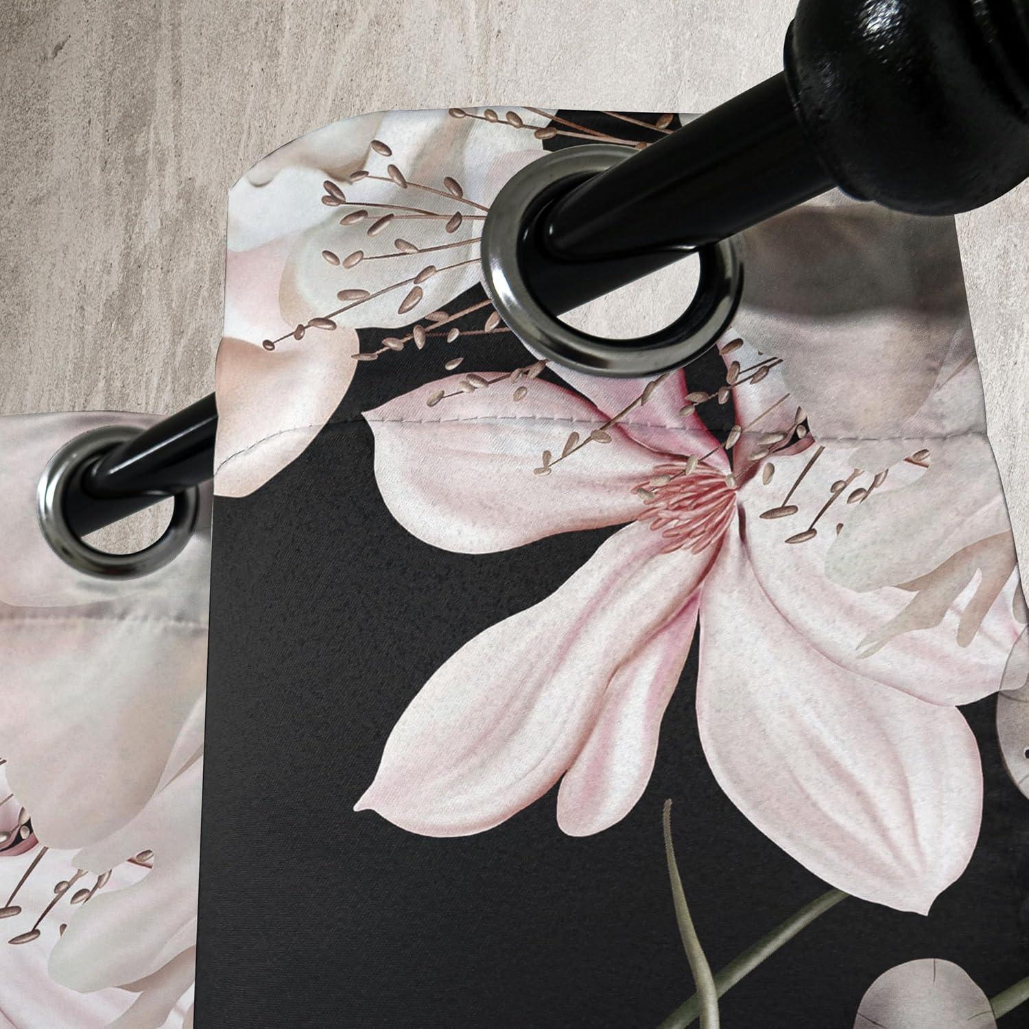 imageAmbesonne Hawaii Themed Grommet Curtain Tropical Leaves Pattern with Neutral Colors Boho Summer Print Decorative 2Panel Window Drapes for Bedroom Living Room 50 x 54 Pale Vermilion Seal BrownBlush Charcoal