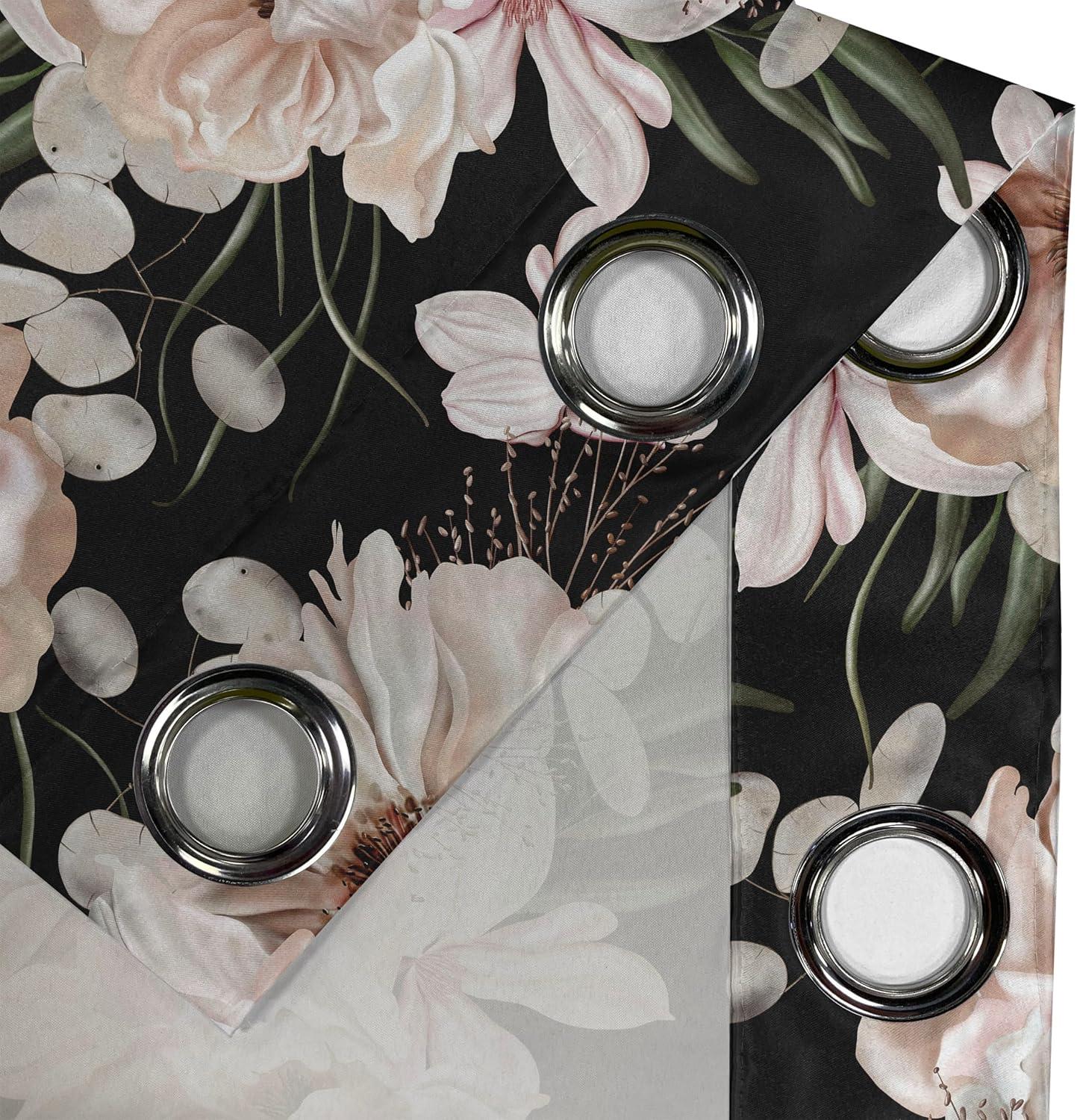 imageAmbesonne Hawaii Themed Grommet Curtain Tropical Leaves Pattern with Neutral Colors Boho Summer Print Decorative 2Panel Window Drapes for Bedroom Living Room 50 x 54 Pale Vermilion Seal BrownBlush Charcoal