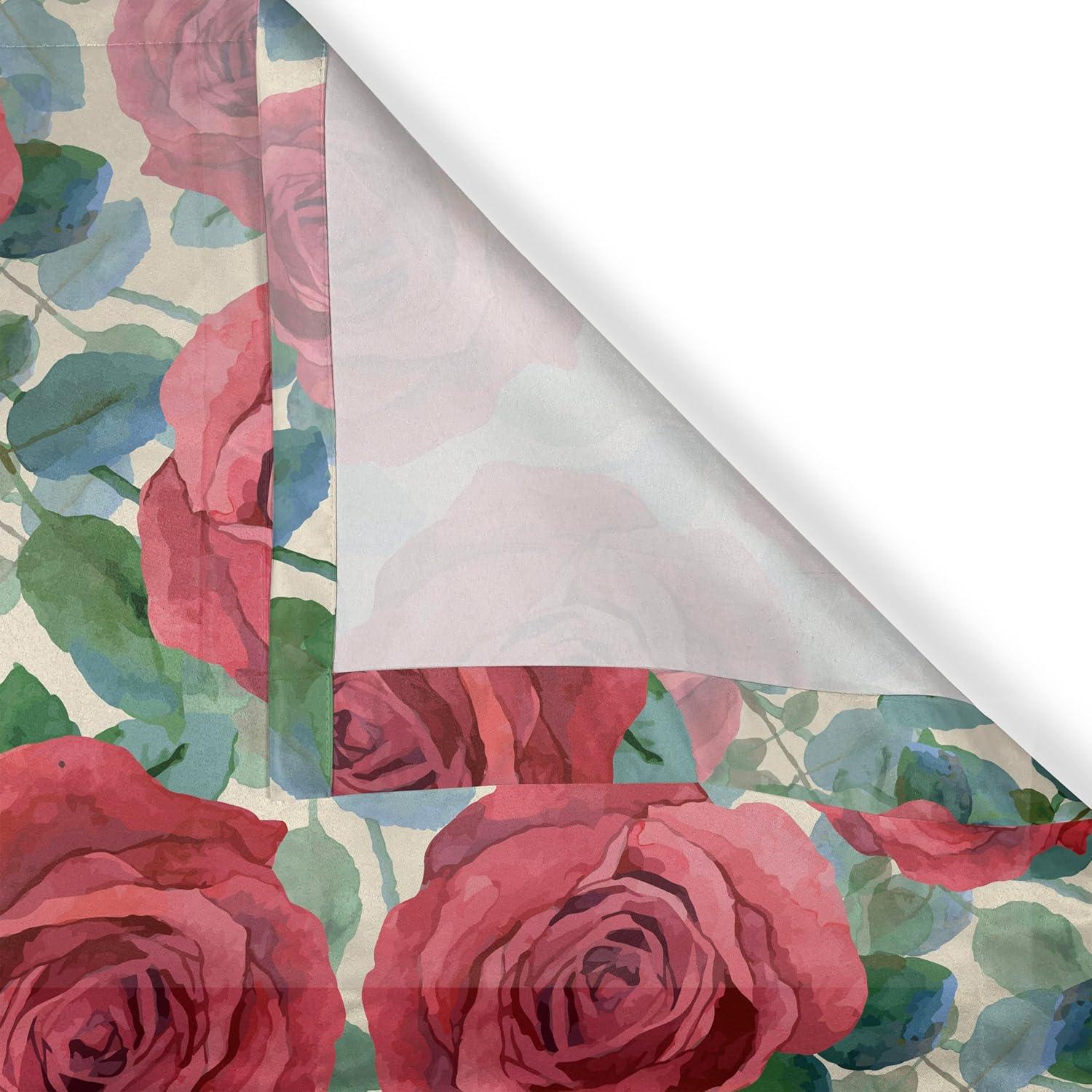 imageAmbesonne Hawaii Themed Grommet Curtain Tropical Leaves Pattern with Neutral Colors Boho Summer Print Decorative 2Panel Window Drapes for Bedroom Living Room 50 x 54 Pale Vermilion Seal BrownDark Pink Green and Blue