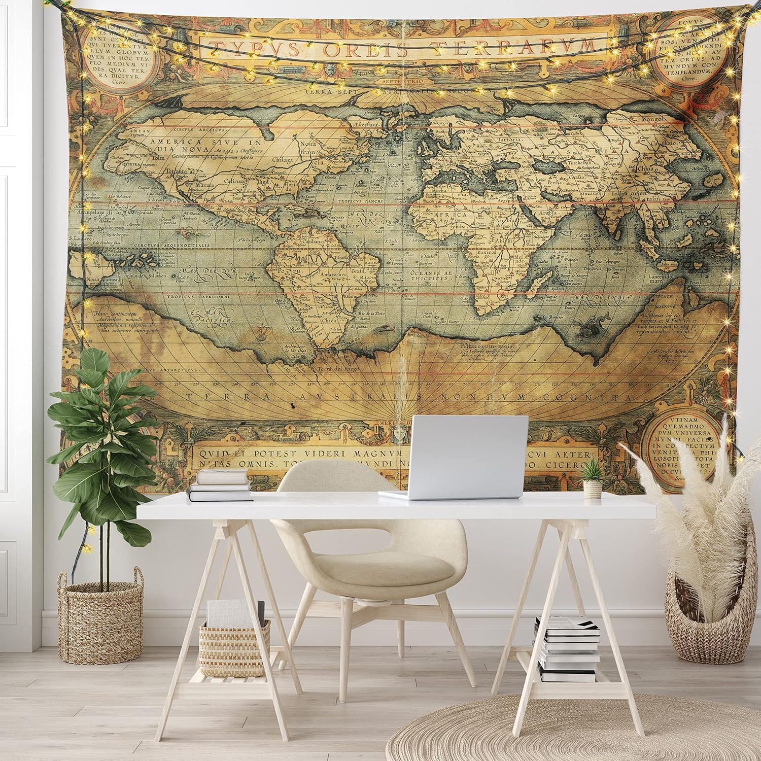 imageAmbesonne Hippie Tapestry Modern Goth Scene of Wingy Skeleton Moon and Roundy Flowers Boho Dreamy Fabric Wall Hanging Decor for Bedroom Living Room Dorm 28 X 23 Eggshell Shamrock GreenSand Brown Slate Blue