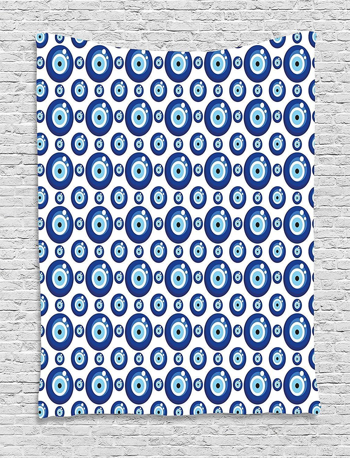 imageAmbesonne Hippie Tapestry Modern Goth Scene of Wingy Skeleton Moon and Roundy Flowers Boho Dreamy Fabric Wall Hanging Decor for Bedroom Living Room Dorm 28 X 23 Eggshell Shamrock GreenBlue Pale Blue White