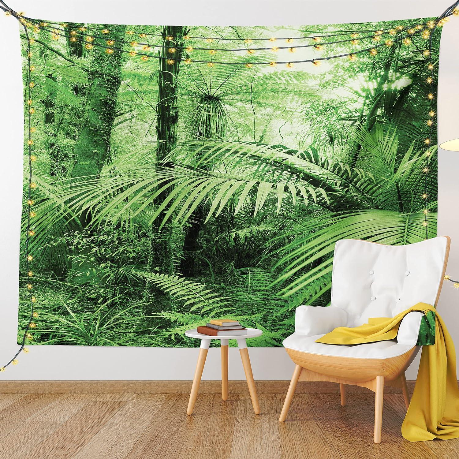 imageAmbesonne Hippie Tapestry Modern Goth Scene of Wingy Skeleton Moon and Roundy Flowers Boho Dreamy Fabric Wall Hanging Decor for Bedroom Living Room Dorm 28 X 23 Eggshell Shamrock GreenGreen