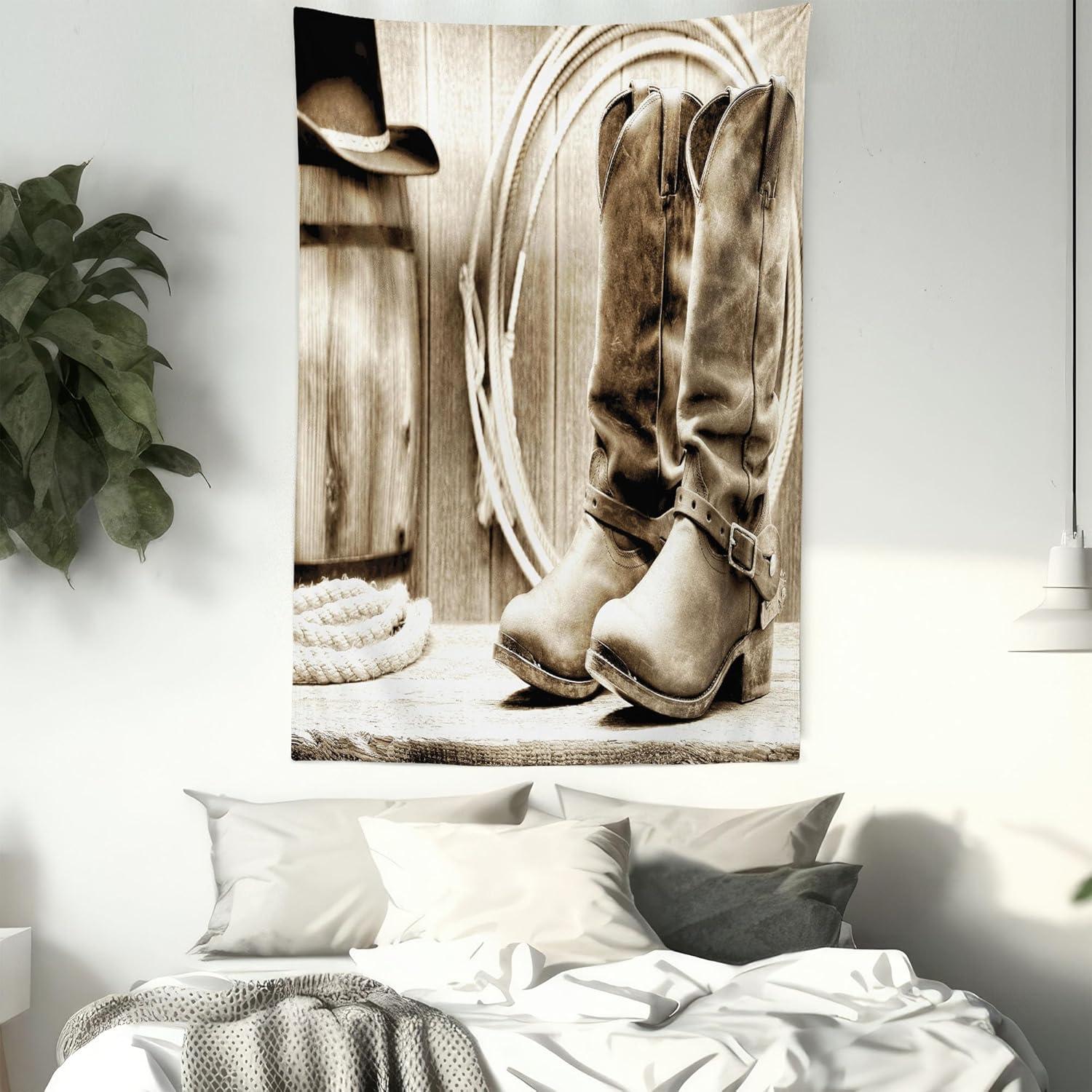 imageAmbesonne Hippie Tapestry Modern Goth Scene of Wingy Skeleton Moon and Roundy Flowers Boho Dreamy Fabric Wall Hanging Decor for Bedroom Living Room Dorm 28 X 23 Eggshell Shamrock GreenSepia and Beige