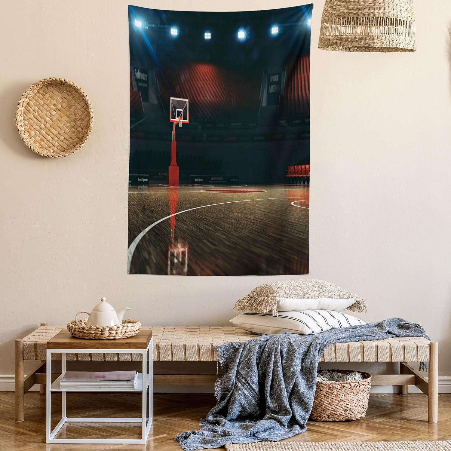 imageAmbesonne Hippie Tapestry Modern Goth Scene of Wingy Skeleton Moon and Roundy Flowers Boho Dreamy Fabric Wall Hanging Decor for Bedroom Living Room Dorm 28 X 23 Eggshell Shamrock GreenBrown Black