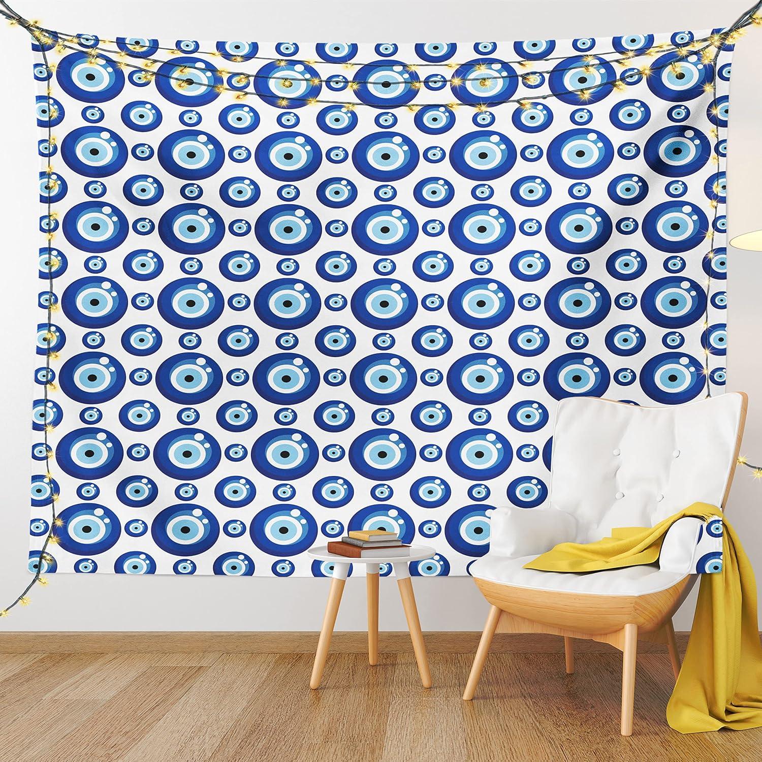 imageAmbesonne Hippie Tapestry Modern Goth Scene of Wingy Skeleton Moon and Roundy Flowers Boho Dreamy Fabric Wall Hanging Decor for Bedroom Living Room Dorm 28 X 23 Eggshell Shamrock GreenBlue Pale Blue White
