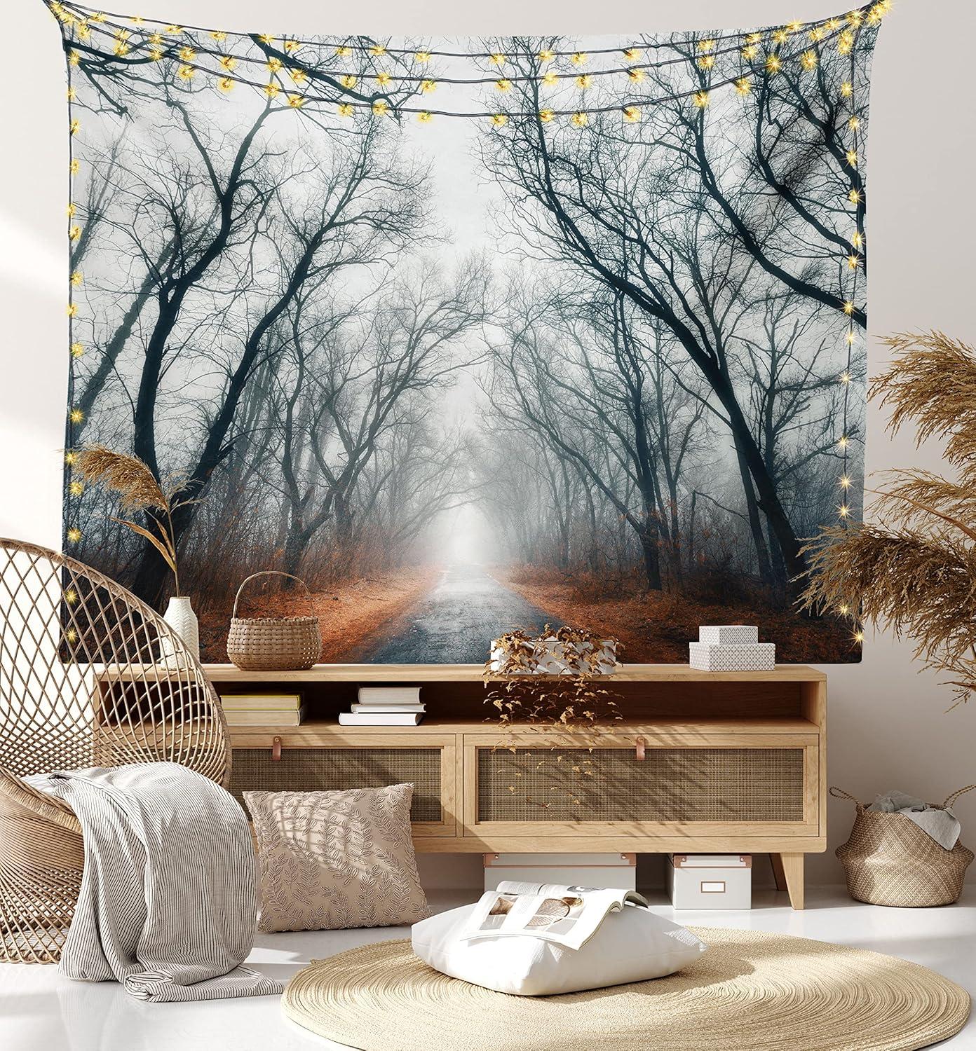 imageAmbesonne Hippie Tapestry Modern Goth Scene of Wingy Skeleton Moon and Roundy Flowers Boho Dreamy Fabric Wall Hanging Decor for Bedroom Living Room Dorm 28 X 23 Eggshell Shamrock GreenGray Red