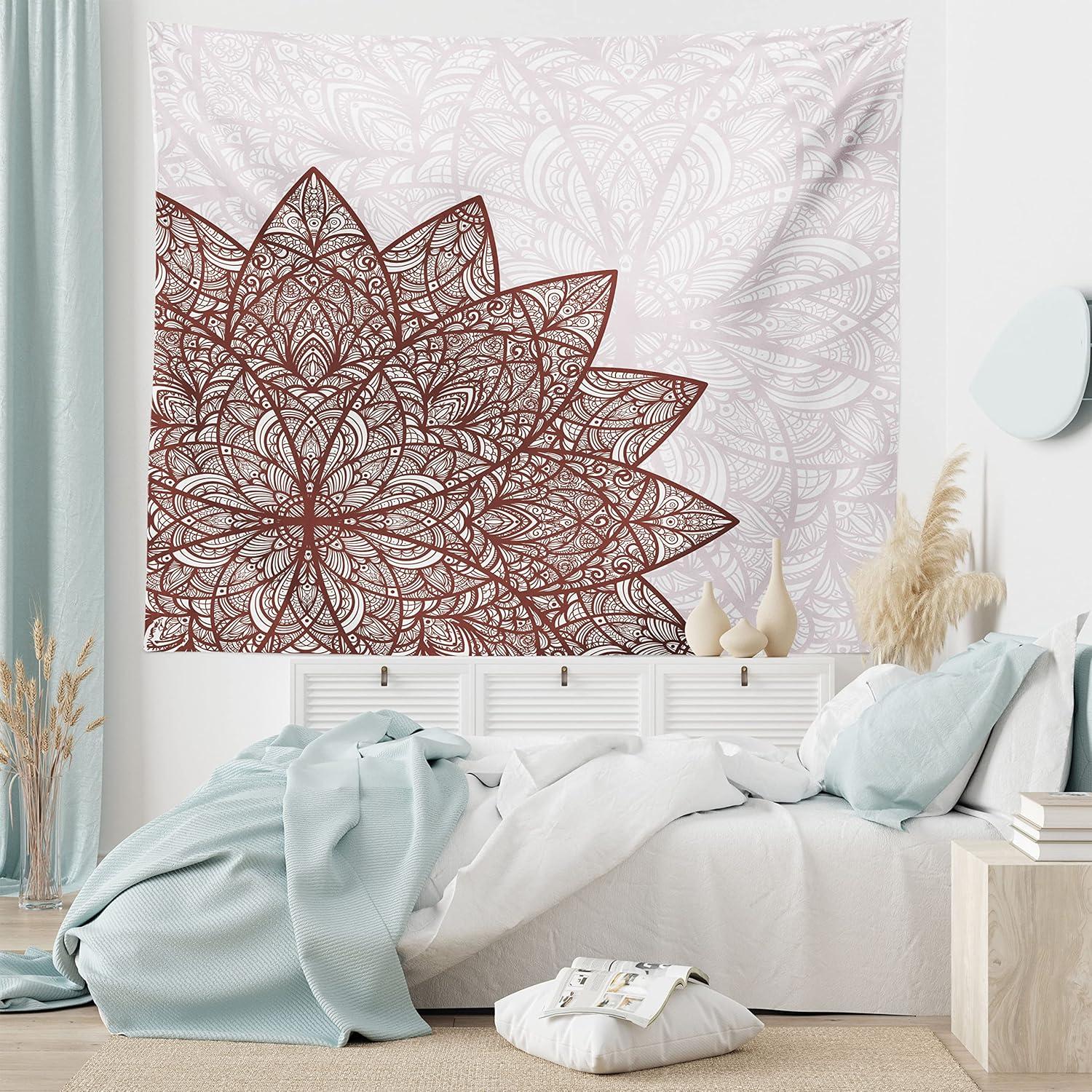 imageAmbesonne NYC Tapestry Pinkish Blossoms in the Central Park Landscape with Cherry Trees Forest in Spring Season Picture Print Wall Hanging for Bedroom Living Room Dorm Decor 40 X 60 Magenta GreyBurgundy and Pearl