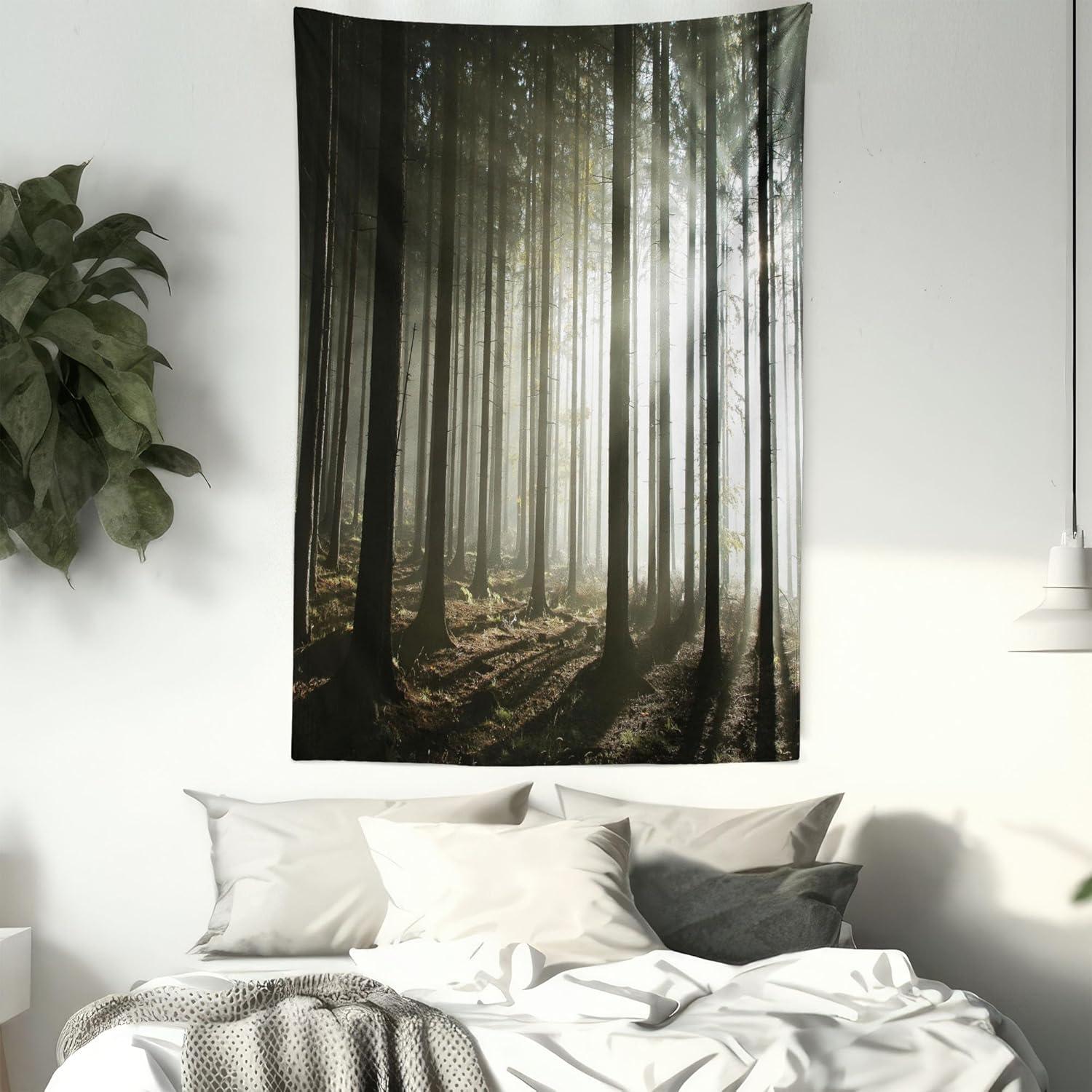imageAmbesonne NYC Tapestry Pinkish Blossoms in the Central Park Landscape with Cherry Trees Forest in Spring Season Picture Print Wall Hanging for Bedroom Living Room Dorm Decor 40 X 60 Magenta GreySepia