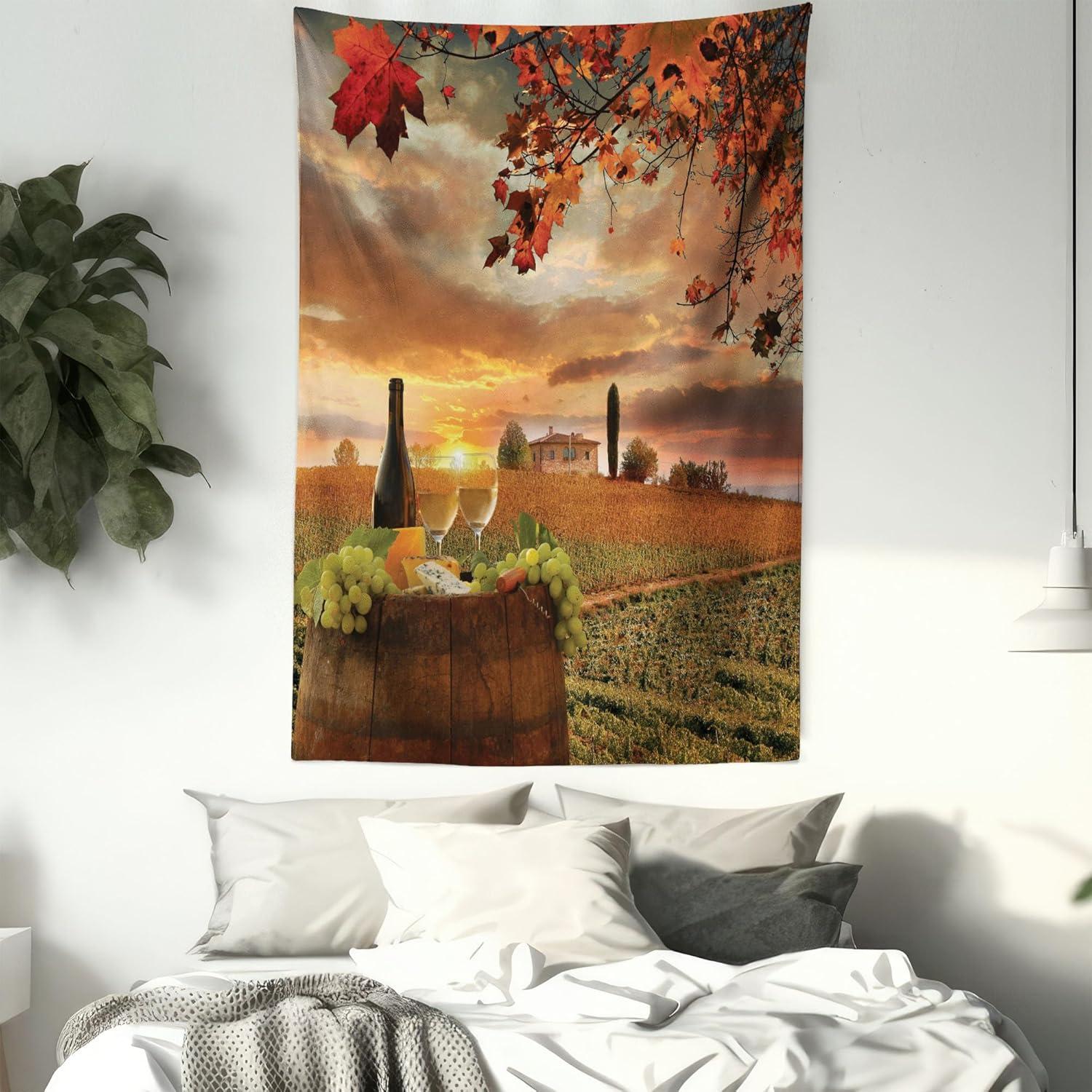 imageAmbesonne NYC Tapestry Pinkish Blossoms in the Central Park Landscape with Cherry Trees Forest in Spring Season Picture Print Wall Hanging for Bedroom Living Room Dorm Decor 40 X 60 Magenta GreyApple Green